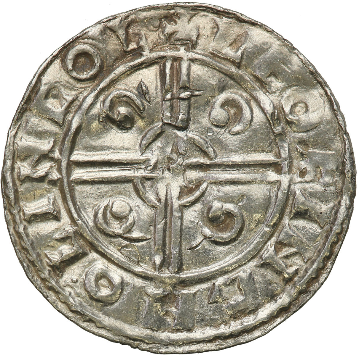 Anglia. Knut (1016-1035). Denar typu Pointed Helmet